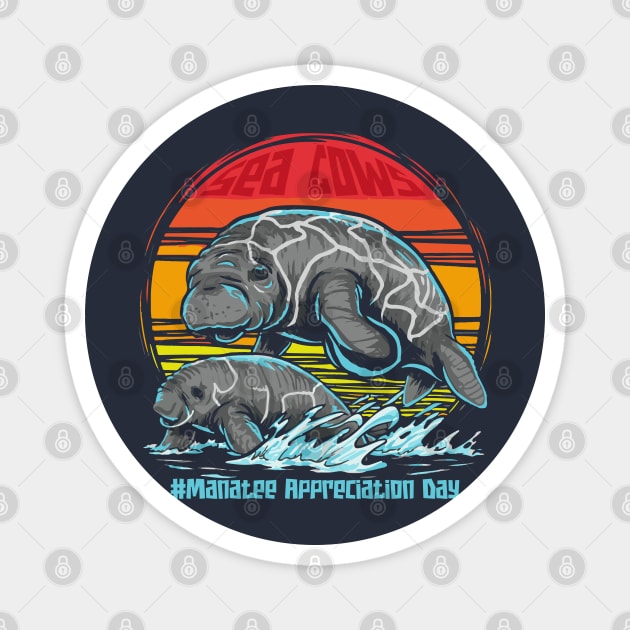 Manatee Appreciation Day – March Magnet by irfankokabi